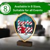 Arden Chestnut Santa Run Real Wood Shield Trophy