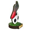 Grove Football Red Boot Real Wood Trophy