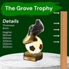 Grove Classic Football Ball & Boot Real Wood Trophy