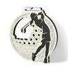 Acacia Female Golfer Silver Eco Friendly Wooden Medal