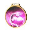 Habitat Dance Pink Glitterball Gold Eco Friendly Wooden Medal