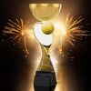 Vancouver Classic Tennis Racket and Ball Gold Cup Trophy