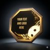 Hex Wood & Metal Pickleball Plaque