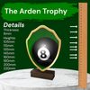 Arden Pool Real Wood Shield Trophy