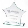 Stardust Engraved Jade Glass Star Award