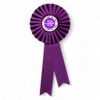 Purple Satin Feel Logo Rosette