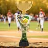 Triple Star Softball Gold Trophy Cup