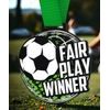 Giant Fair Play Black Acrylic Football Medal