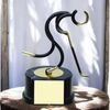 Valencia Hockey Player Handmade Metal Trophy