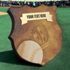 Heraldic Birchwood Baseball Sepia Shield