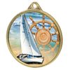 Sailing Colour Texture 3D Print Gold Medal