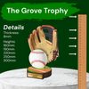 Grove Baseball Real Wood Trophy