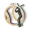 Acacia Baseball Bronze Eco Friendly Wooden Medal