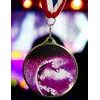 Hercules Texture Print Pink Disco Ball Medal