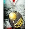 Rincon Classic Tennis Black Acrylic Medal