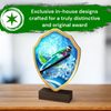 Arden Ski Jumping Real Wood Shield Trophy