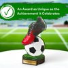 Grove Football Red Boot Real Wood Trophy