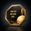 Hex Wood & Metal Tennis Plaque