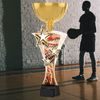 Triple Star Basketball Gold Trophy Cup