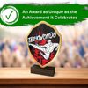 Arden Tae Kwondo Real Wood Shield Trophy