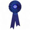 Blue Satin Feel Logo Rosette