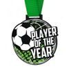 Giant Player of the Year Black Acrylic Football Medal