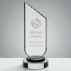 Mercury Clear & Black Engraved Crystal Award