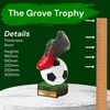 Grove Football Red Boot Real Wood Trophy