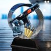 Onyx Stainless Steel Pistol Shooting Trophy