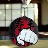 Rincon Colour Martial Arts Fist Black Acrylic Medal