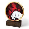 Holt Colour Martial Arts Fist Real Wood Trophy