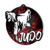 Rincon Colour Judo Black Acrylic Medal