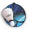 Rincon Colour Badminton Black Acrylic Medal