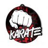 Rincon Colour Karate Black Acrylic Medal