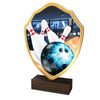 Arden Ten Pin Bowling Real Wood Shield Trophy