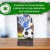 Shard Football Goalkeeper Eco Friendly Wooden Trophy