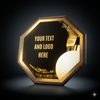 Hex Wood & Metal Golf Plaque