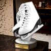 Grove Classic White Ice Skating Boot Real Wood Trophy