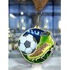 Aurum Football Boot & Ball Stainless Steel Medal
