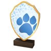 Arden Paw Print Real Wood Shield Trophy