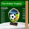 Arden Football Boot Real Wood Shield Trophy