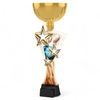 Triple Star Tenpin Bowling Gold Trophy Cup