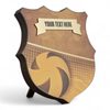 Heraldic Birchwood Volleyball Sepia Shield