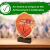 Arden Basketball Real Wood Shield Trophy