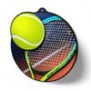 Rincon Colour Tennis Black Acrylic Medal