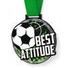 Giant Best Attitude Black Acrylic Football Medal