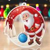 Snowy Father Christmas Tenpin Bowling Medal