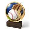 Holt Colour Baseball Real Wood Trophy