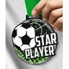 Giant Star Player Black Acrylic Football Medal