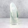 Galax Clear Crystal Engraved Wedge Award